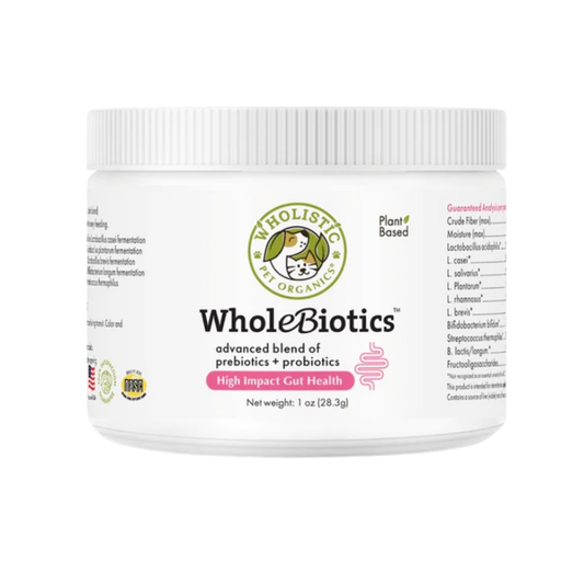 Wholistic Pet Organics WholeBiotics | Natural 9-Strain Probiotic + Prebiotic