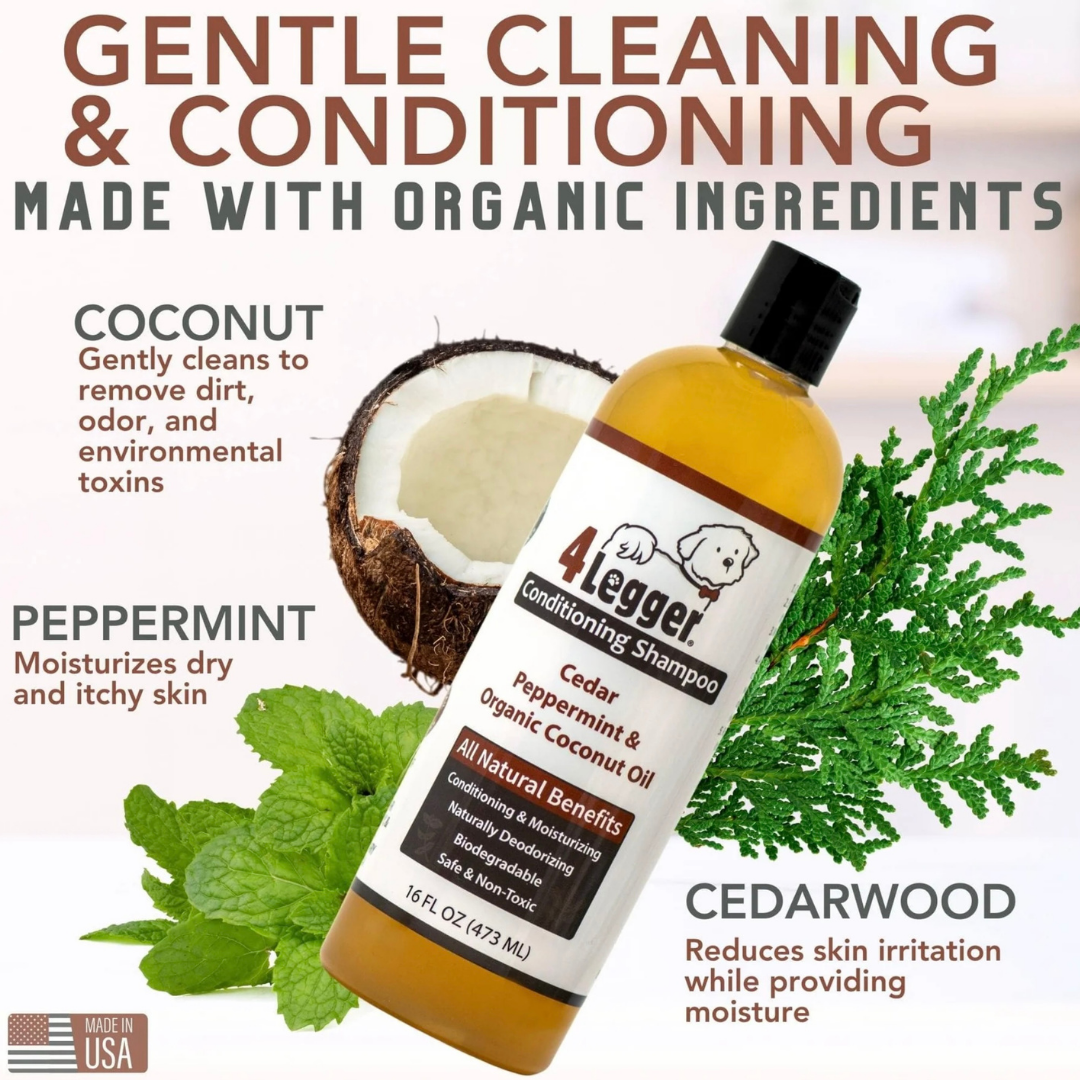 4-Legger Organic Conditioning Shampoo | Cedar + Peppermint + Eucalyptus