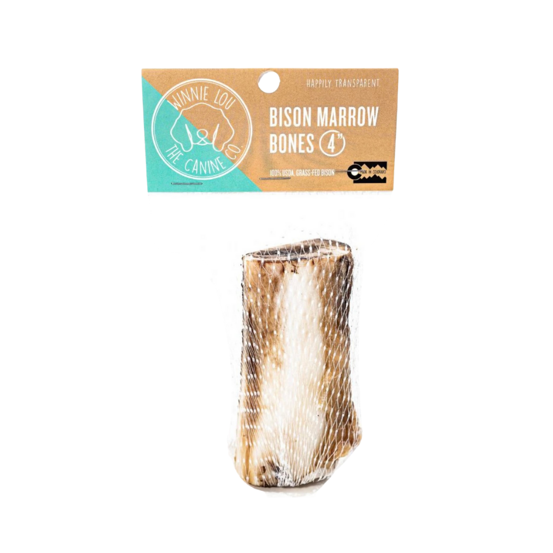 Winnie Lou Bison Marrow Bone - 4"