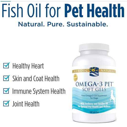 Nordic Naturals Omega-3 Pet Soft Gels | High-Quality + Sustainably Sourced Fish Oil