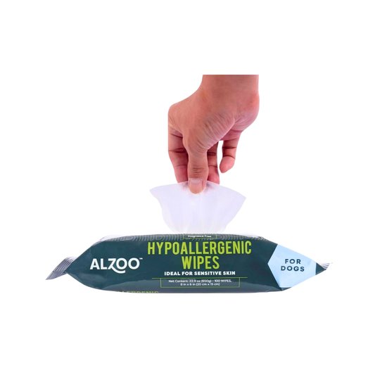 Alzoo Hypoallergenic Grooming Wipes | Gentle Cleansing for Sensitive Dogs