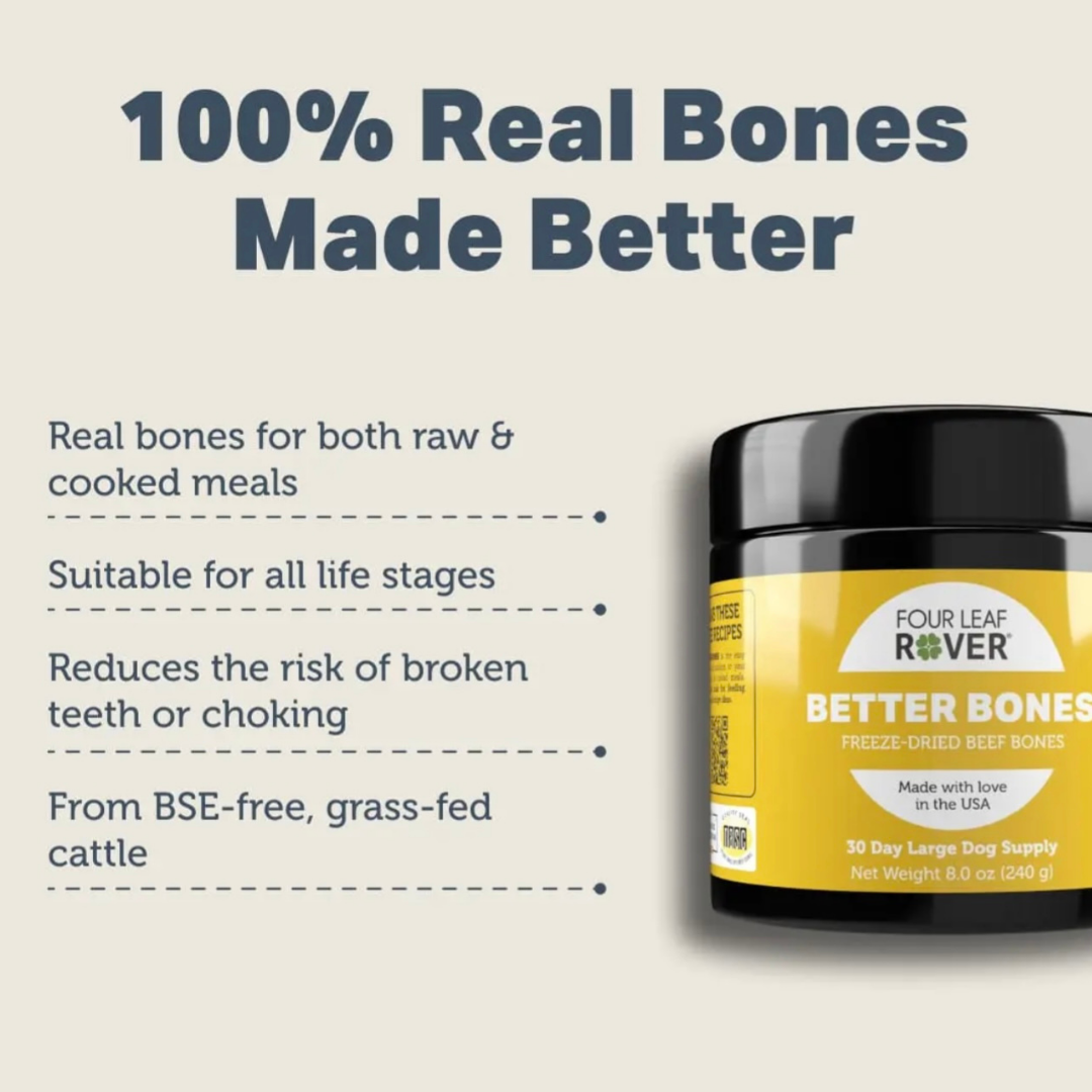 Four Leaf Rover Better Bones | Natural Calcium + Mineral Supplement