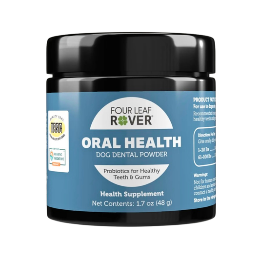 Four Leaf Rover Dog Dental Powder | Plaque, Tartar + Breath Support
