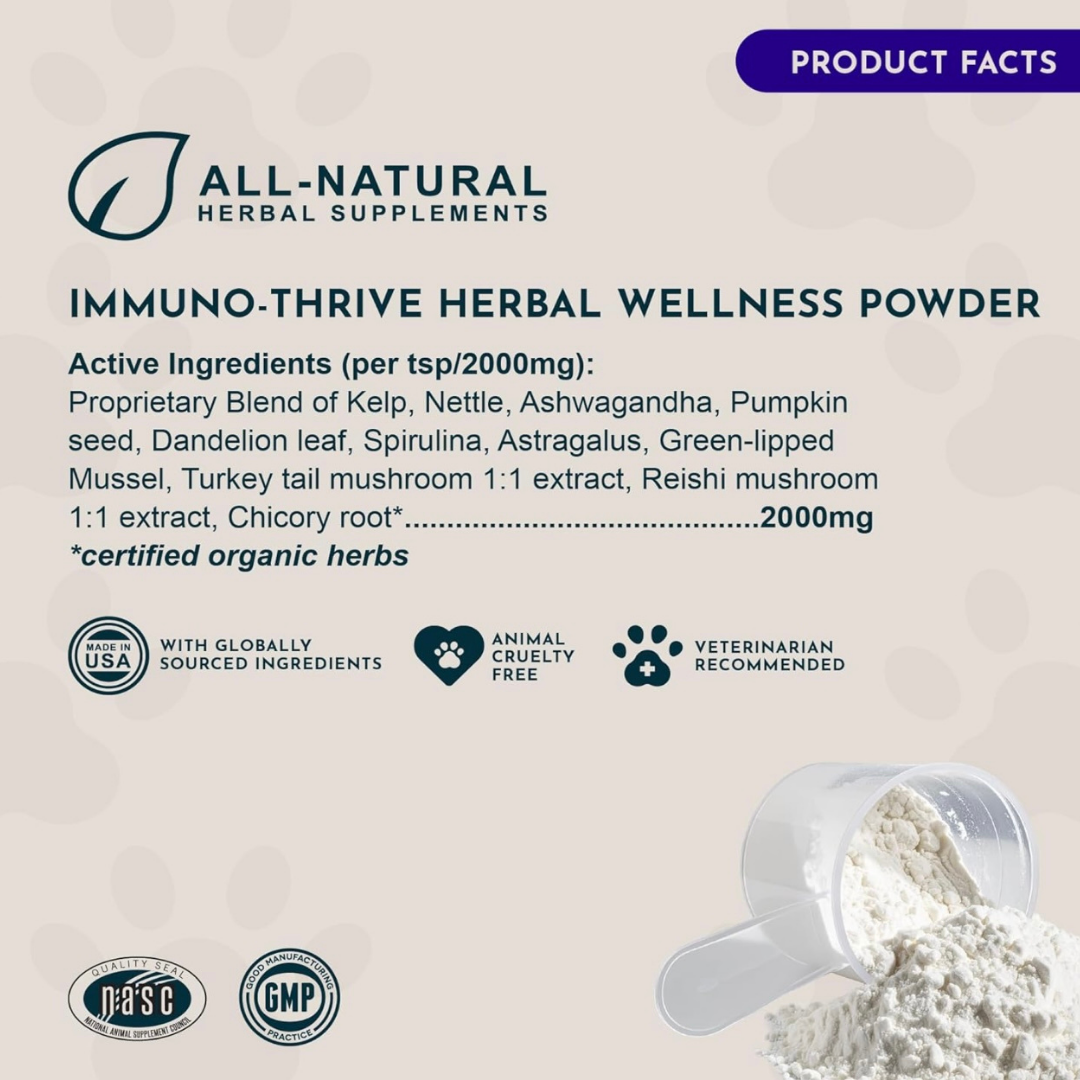 Animal Essentials Immuno-Thrive Powder | Immune System + Longevity Support