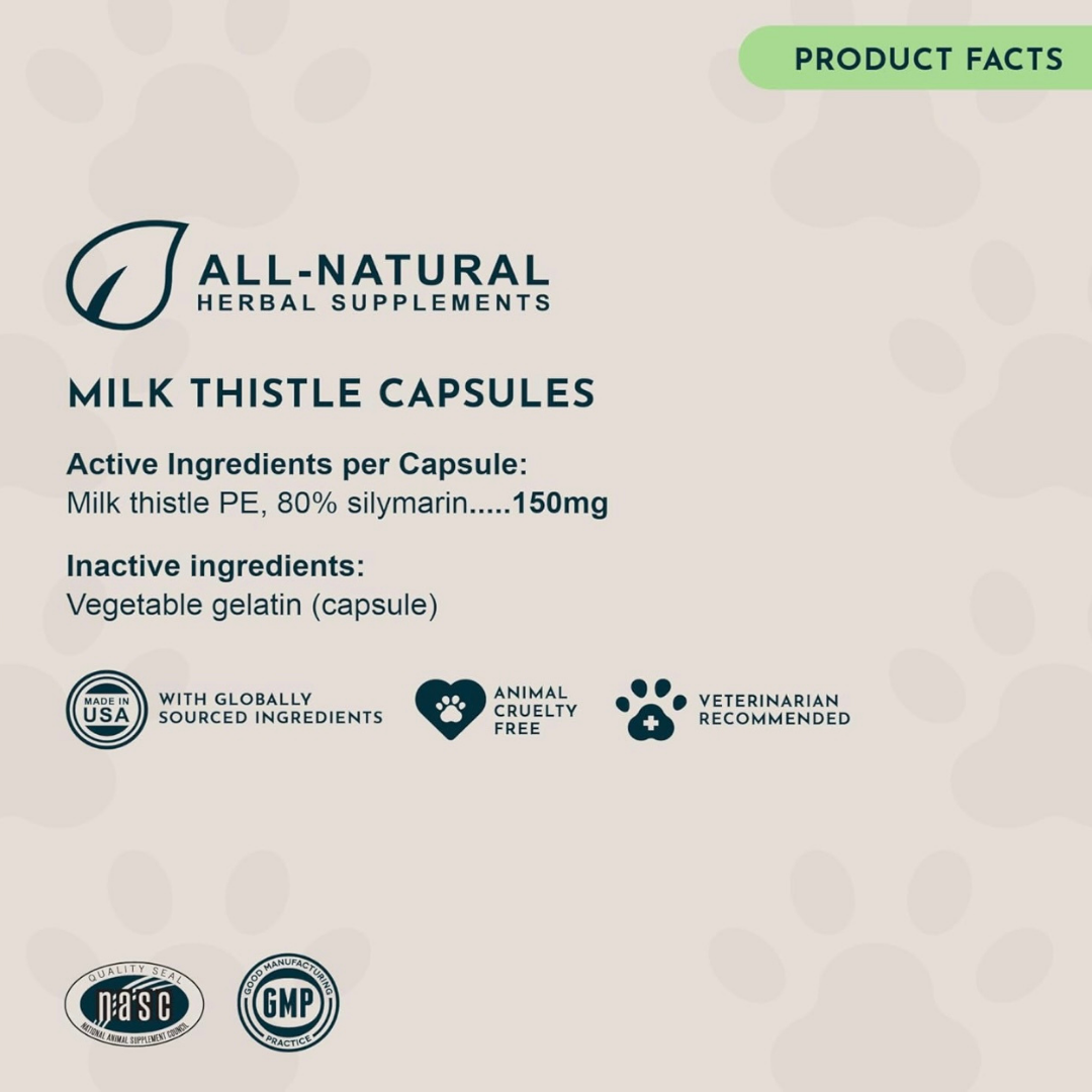 Animal Essentials Organic Milk Thistle Capsules