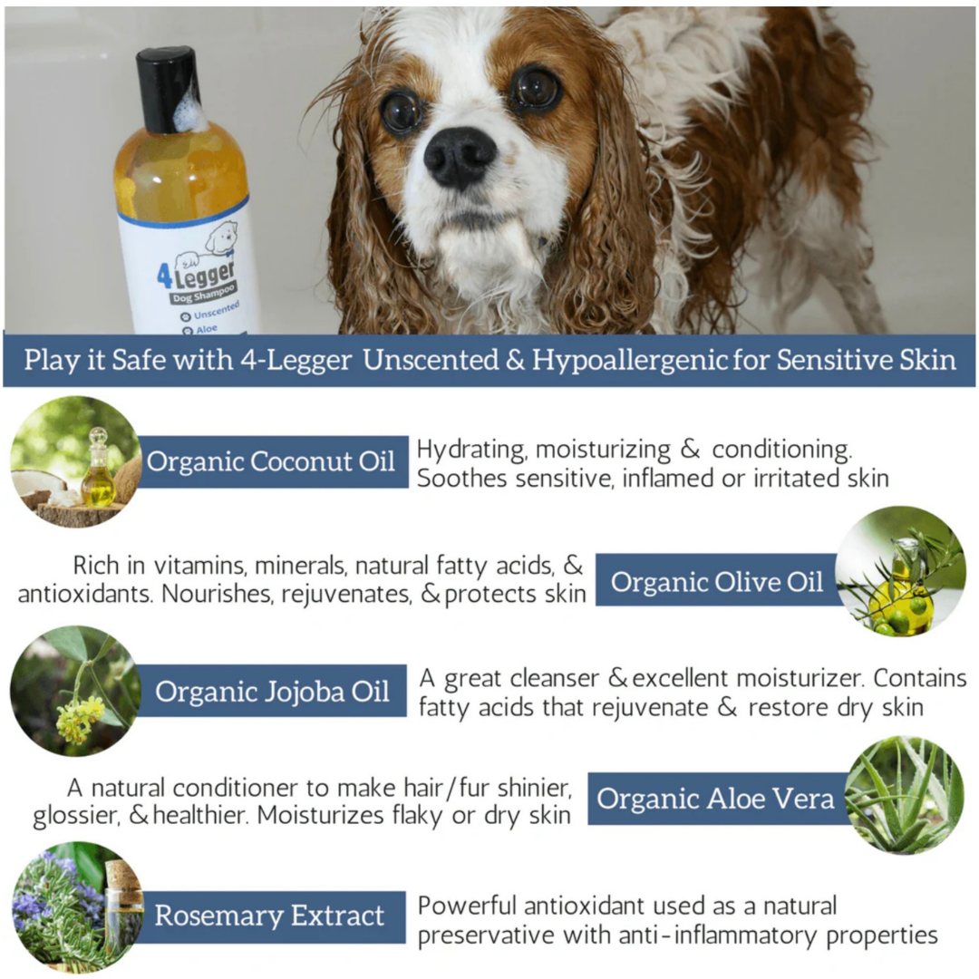 4-Legger Organic Hypoallergenic Shampoo | Unscented