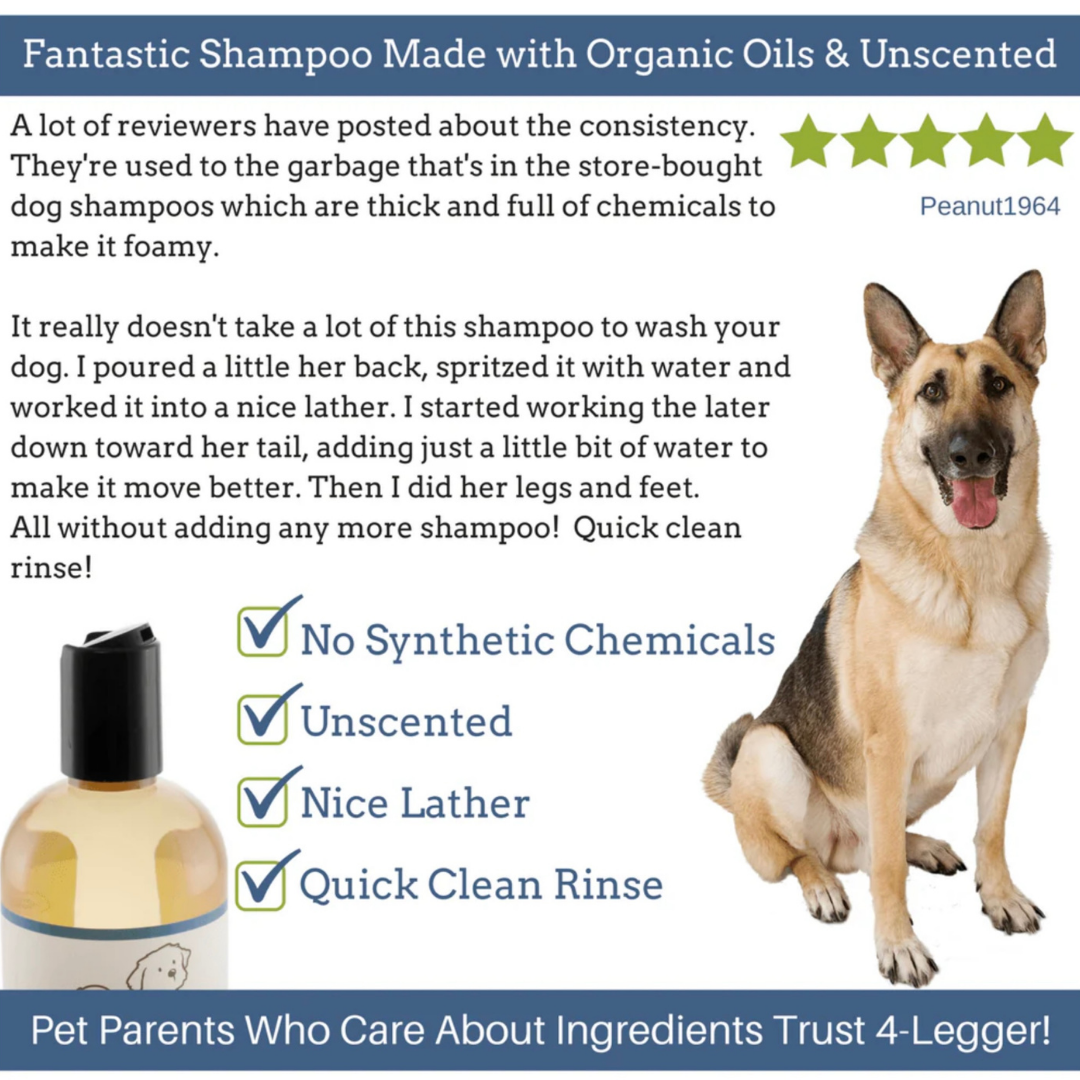 4-Legger Organic Hypoallergenic Shampoo | Unscented