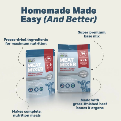 Four Leaf Rover Meat Mixer | Whole Food Base Mix for Balanced Nutrition