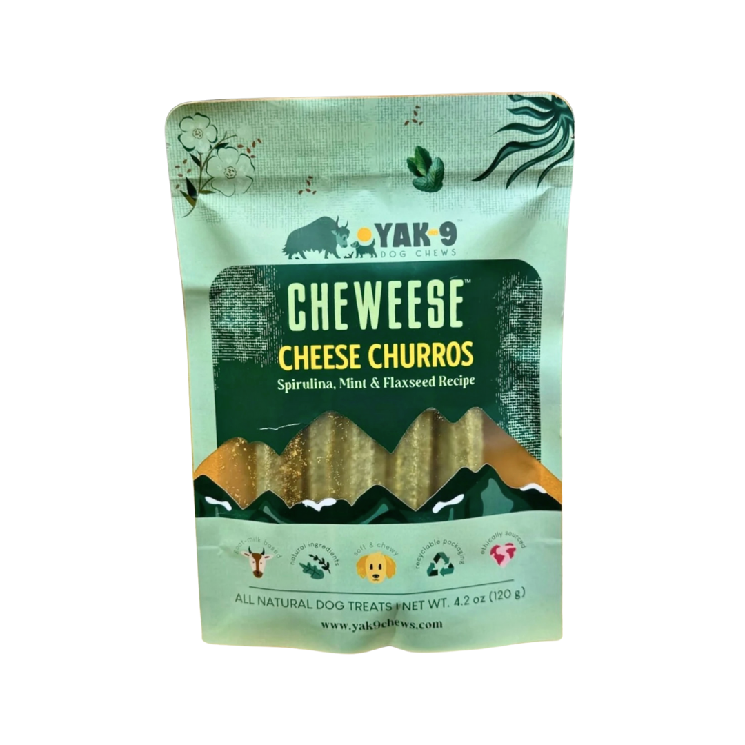 Yak9 Cheweese Yak Cheese Churros | Spirulina Mint Flaxseed