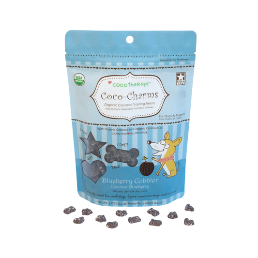 CocoTherapy Coco-Charms Training Treats | Blueberry Cobbler