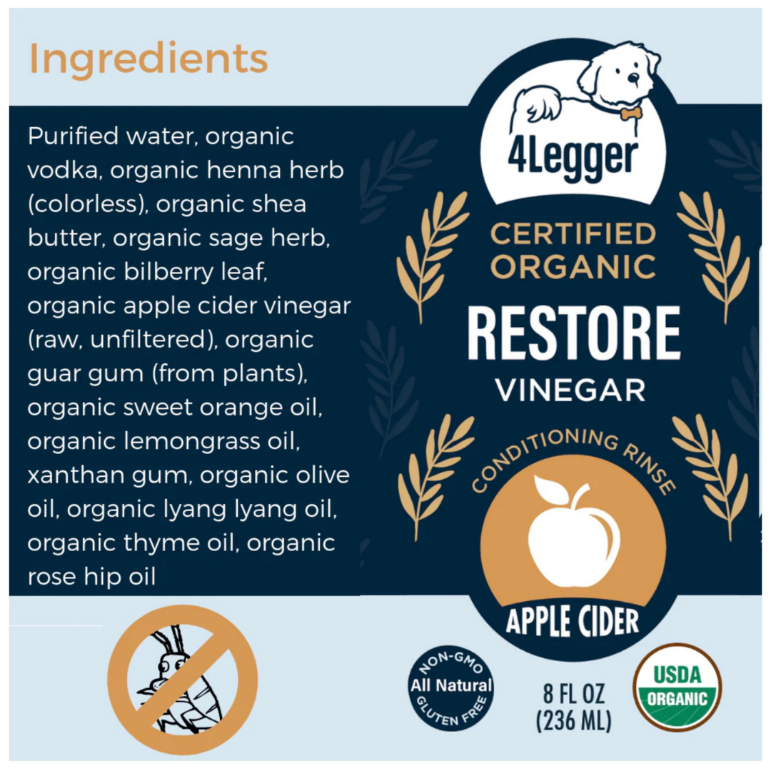 4-Legger Restore | Organic Apple Cider Vinegar Conditioning Rinse