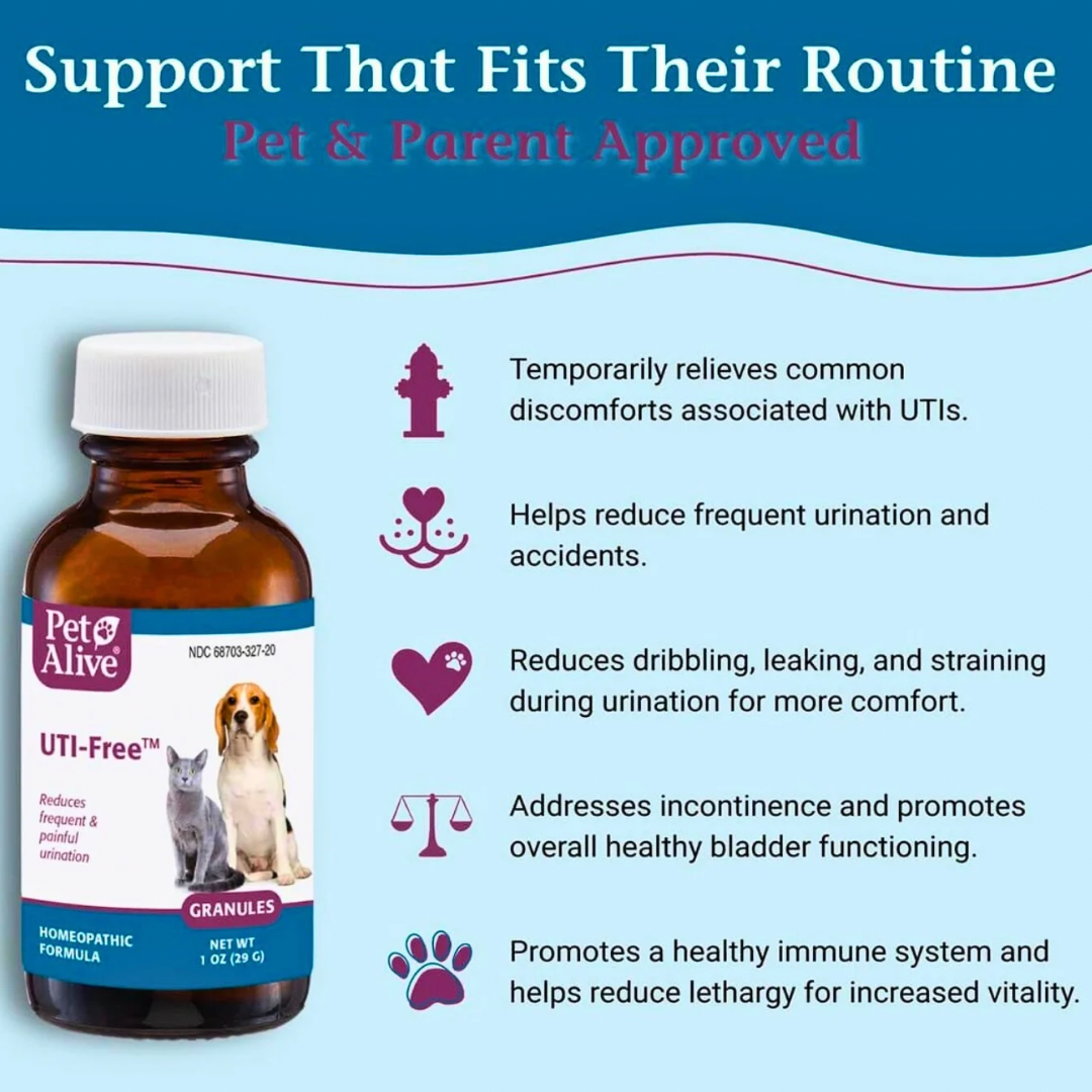 Pet Alive UTI-Free | Homeopathic Urinary Tract Support
