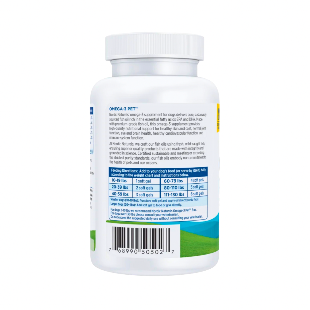 Nordic Naturals Omega-3 Pet Soft Gels | High-Quality + Sustainably Sourced Fish Oil