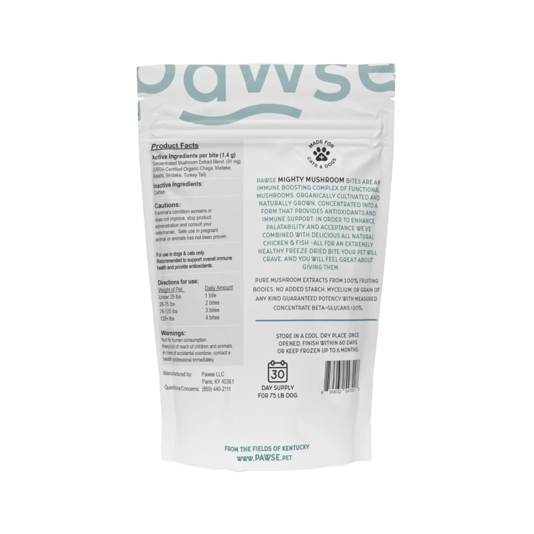 Pawse Mighty Mushrooms | Freeze-Dried Medicinal Mushroom Treats