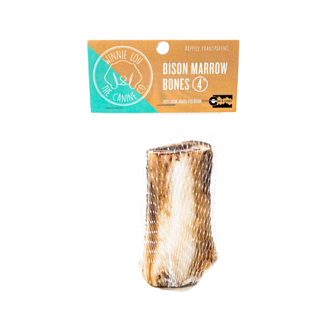 Winnie Lou Bison Marrow Bone - 4"