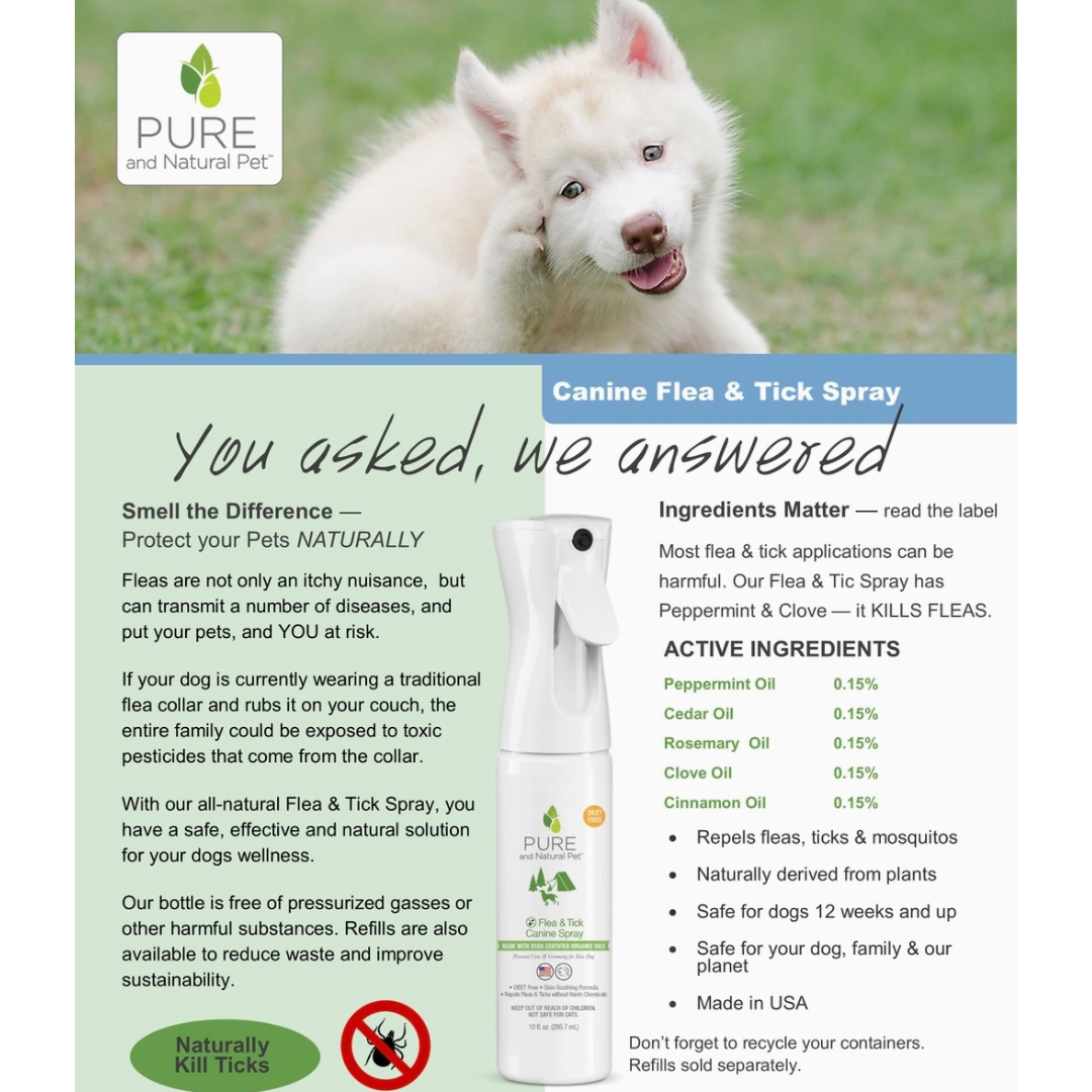 Pure and Natural Pet Organic Flea Tick Spray