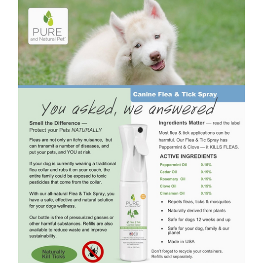 Pure and Natural Pet Organic Flea & Tick Spray
