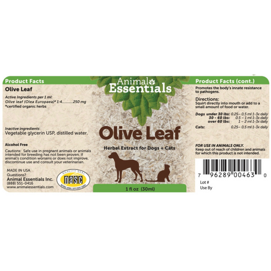 Animal Essentials Olive Leaf | Immune Support + Antimicrobial Defense