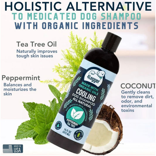4-Legger Organic Shampoo Cooling | Peppermint & Tea Tree Oil