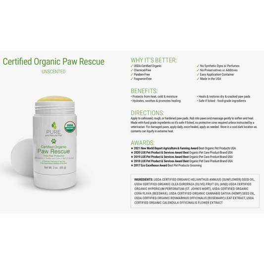 Pure and Natural Pet Organic Paw Rescue