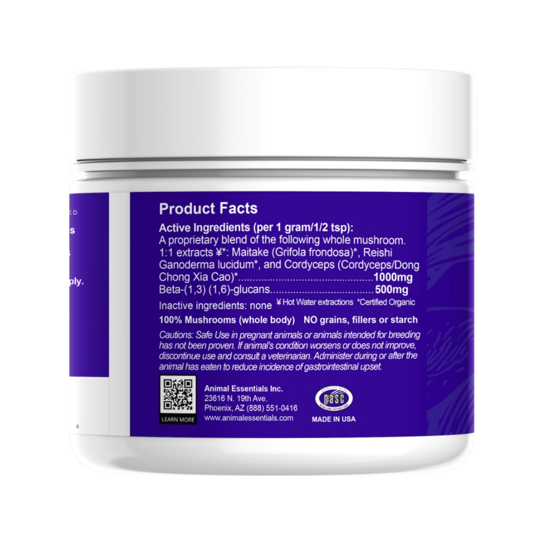 Animal Essentials Defense Organic Mushroom Blend | Immune + Cellular Support