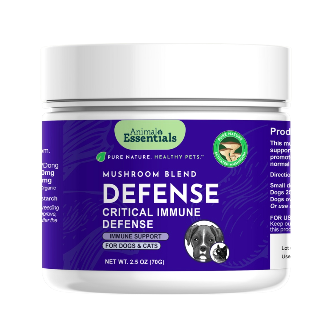 Animal Essentials Defense Organic Mushroom Blend | Immune + Cellular Support