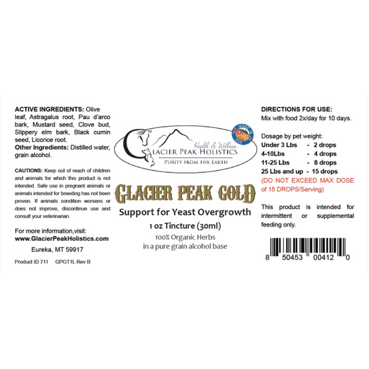 Glacier Peak Holistics Glacier Peak Gold | Yeast Support