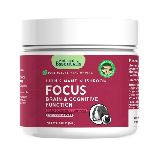 Animal Essentials Focus Organic Lion’s Mane Mushroom | Brain + Nerve Support