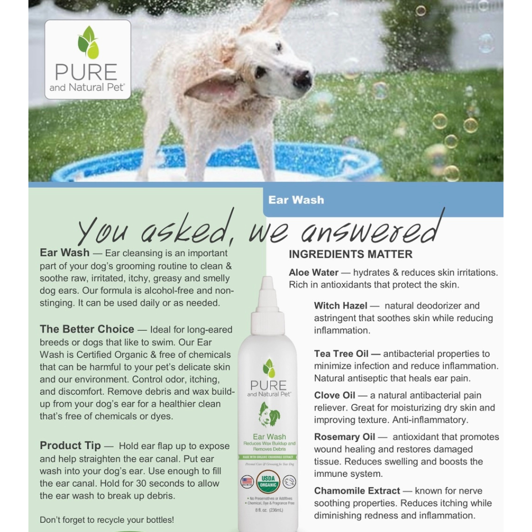 Pure and Natural Pet Organic Ear Wash