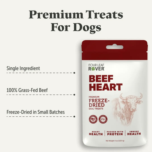 Four Leaf Rover Beef Heart Treats