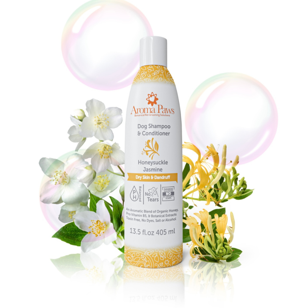 Aroma Paws Honeysuckle Jasmine Shampoo | Dry Skin + Dandruff