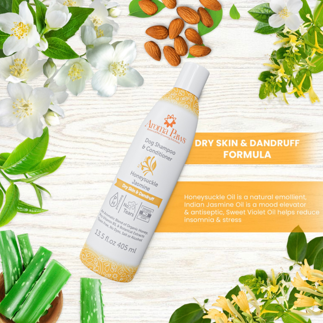 Aroma Paws Honeysuckle Jasmine Shampoo | Dry Skin + Dandruff