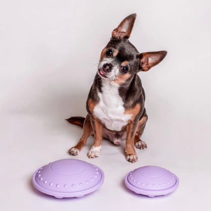 Awoo Flying Saucer | Silicone Puzzle + Slow Feeder + Lick Mat