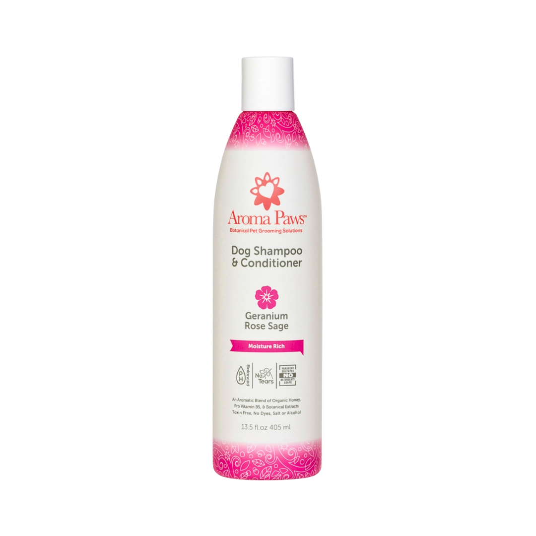 Aroma Paws Geranium Rose Sage Shampoo | Moisture Rich