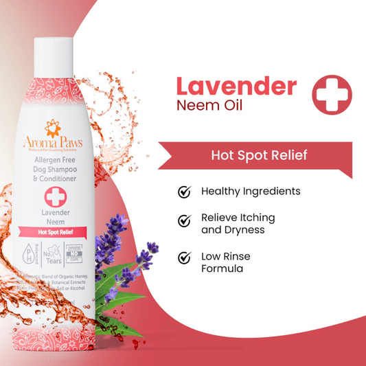 Aroma Paws Lavender Neem Shampoo | Hot Spot Relief