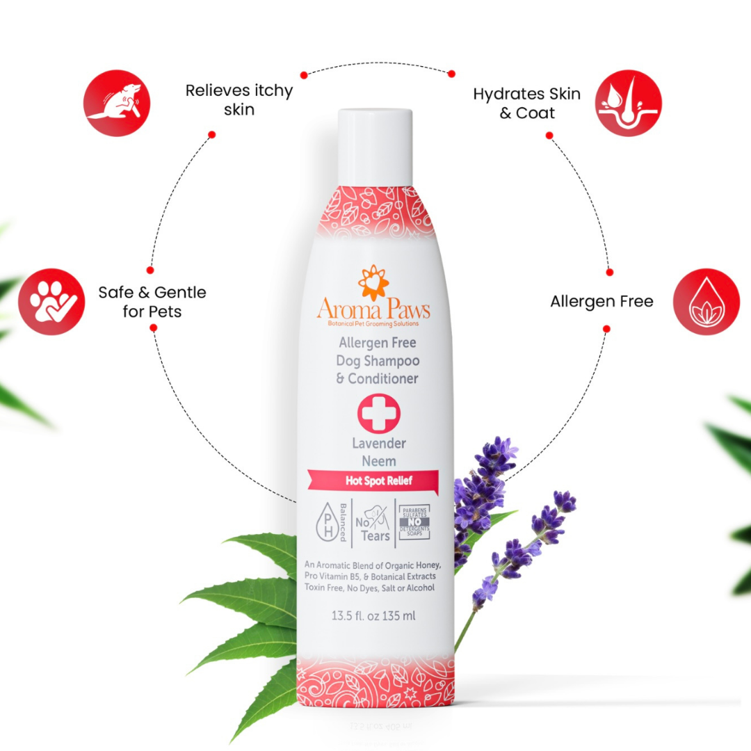 Aroma Paws Lavender Neem Shampoo | Hot Spot Relief