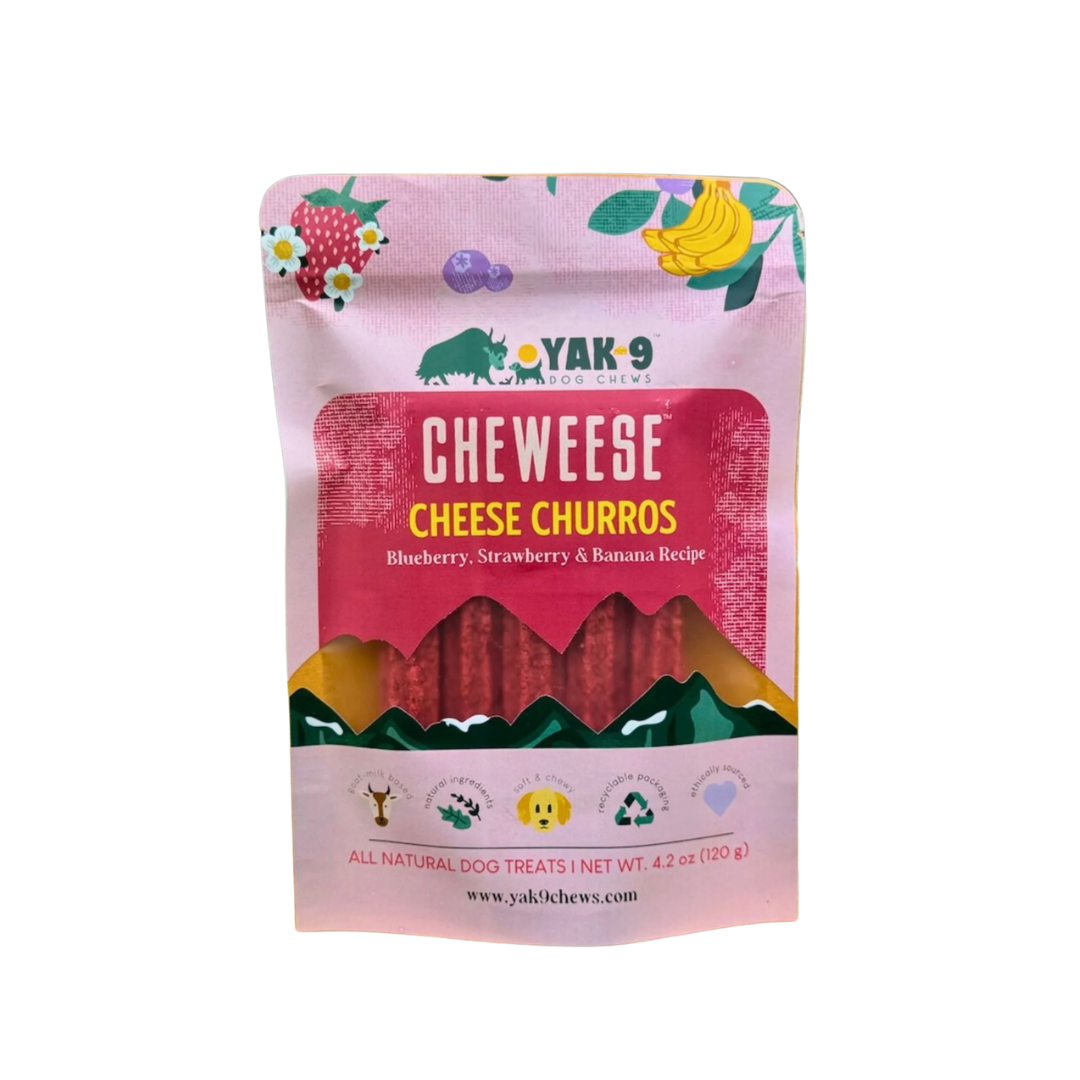 Yak9 Cheweese Yak Cheese Churros | Blueberry Strawberry Banana