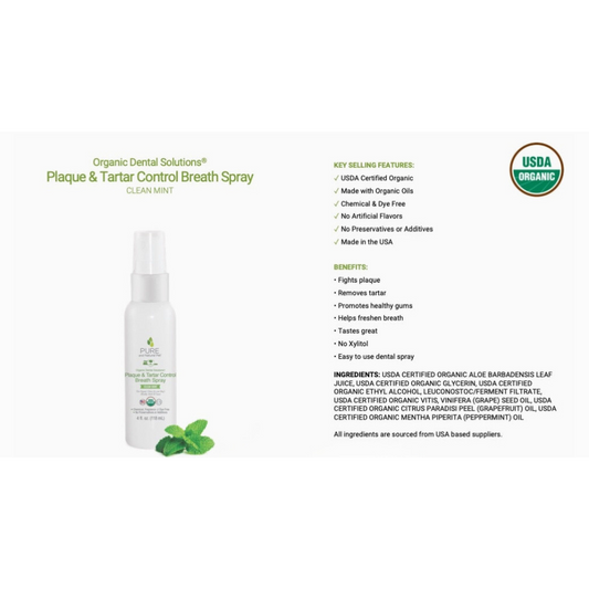 Pure and Natural Pet Organic Plaque & Tartar Control Breath Spray