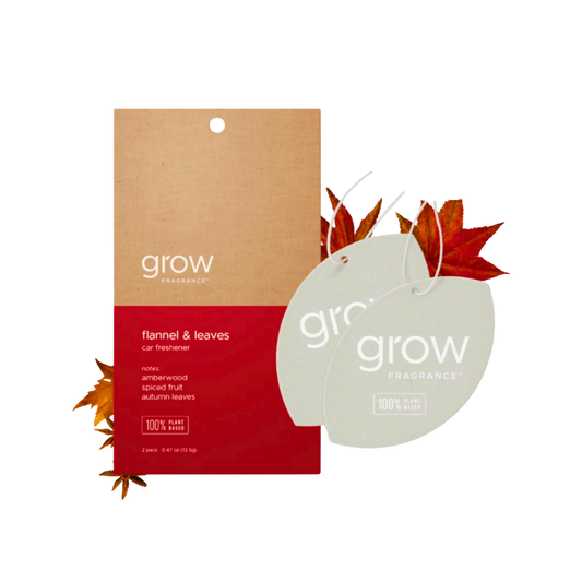 Grow Natural Car Fresheners | Flannel + Leaves