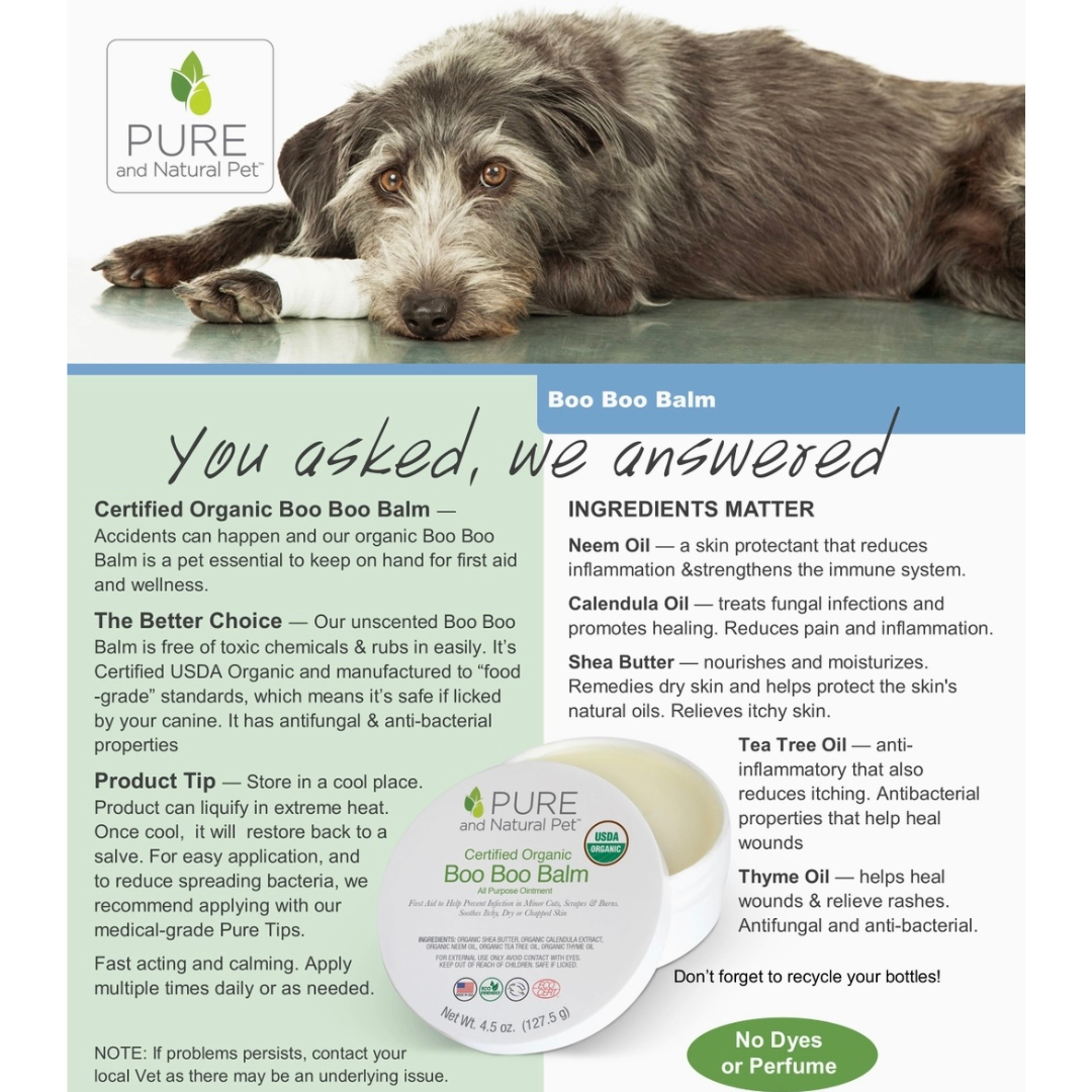 Pure and Natural Pet Organic Boo Boo Balm | Unscented