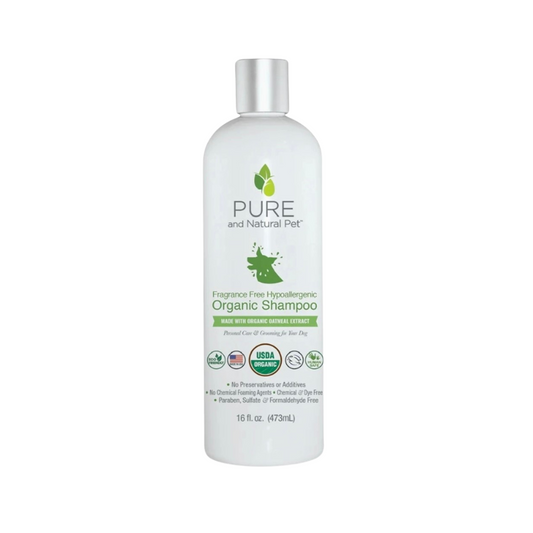 Pure and Natural Pet Organic Fragrance Free Hypoallergenic Shampoo