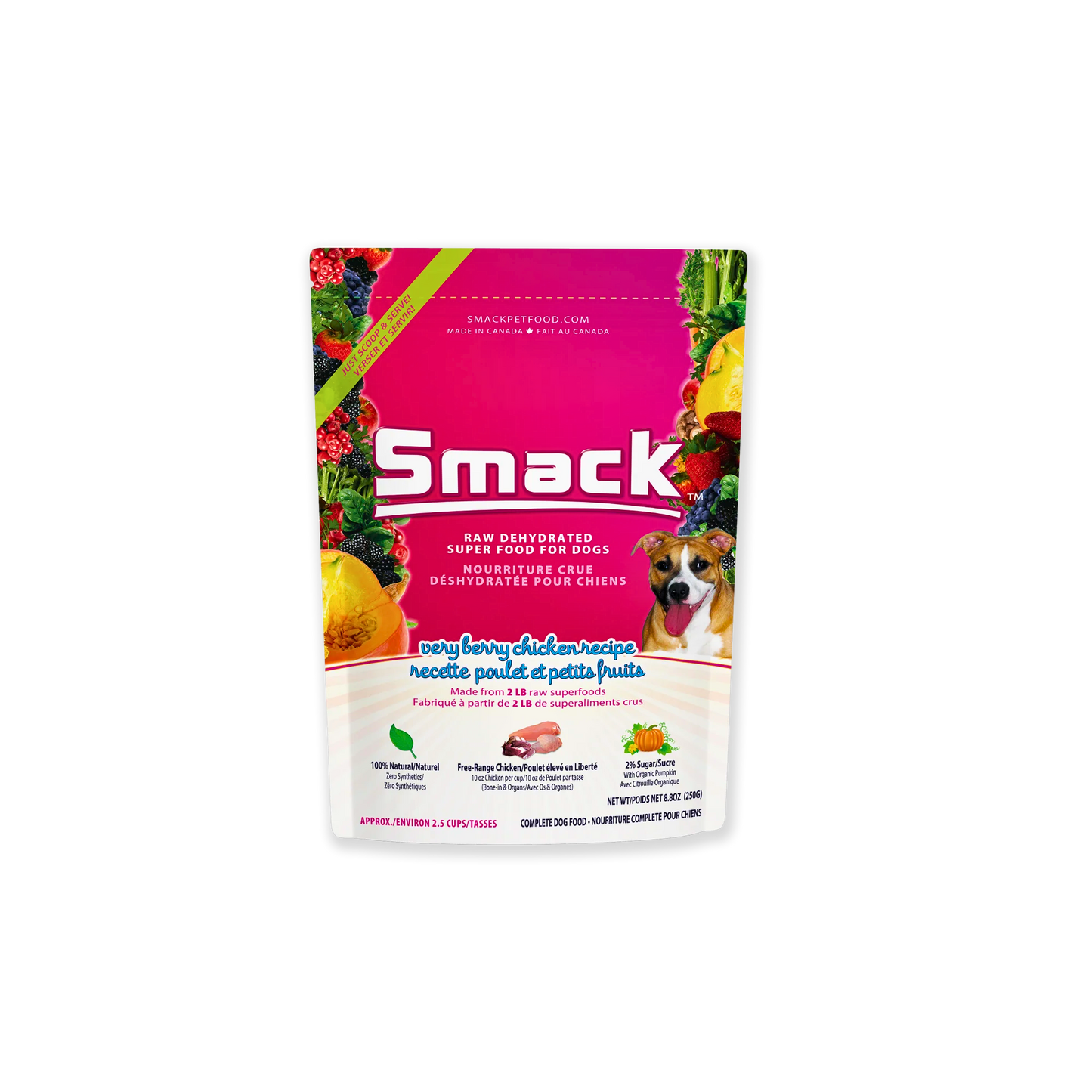 Smack Raw Dehydrated Superfood | Very Berry Chicken