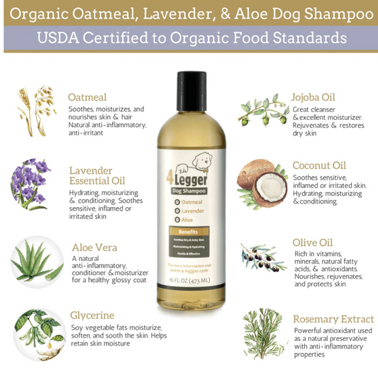 4-Legger Organic Oatmeal Shampoo | Lavender