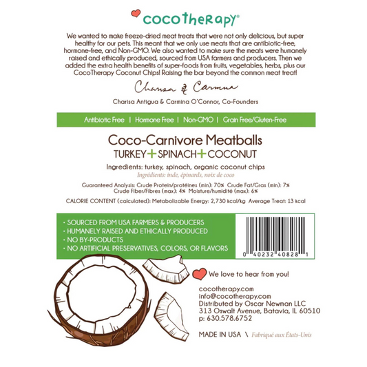 CocoTherapy Coco-Carnivore Meatballs | Turkey
