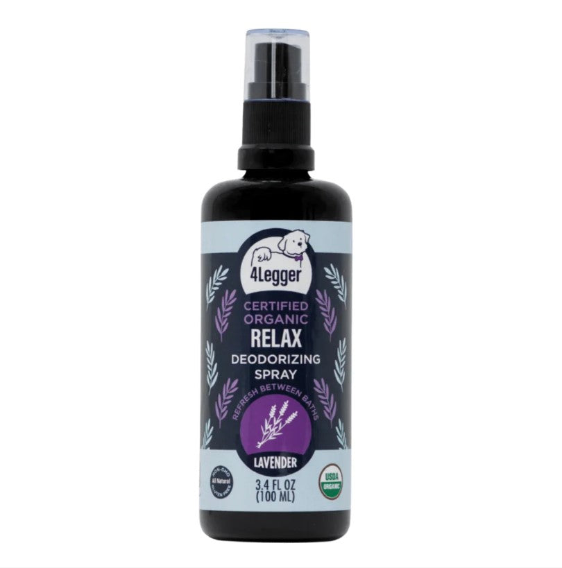 4Legger Organic Deodorizing Spray Relax The Organic Dog Shop