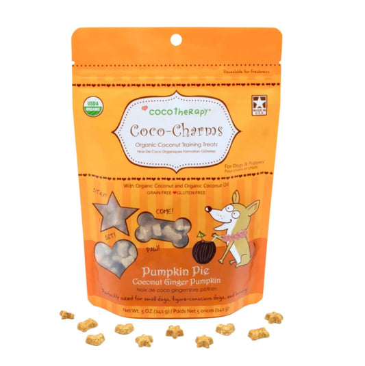 The organic training treat for dogs, Coco-Charms Training Treats are made of organic coconut and coconut oil. These treats are hypoallergenic with only healthy ingredients, including raw coconut oil for your dog’s skin and overall health. 