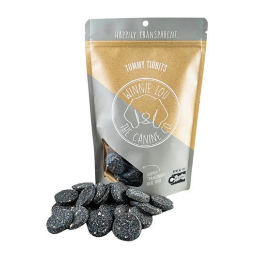 Crafted with tummy tamers such as pumpkin, ginger, and activated charcoal. These treats will detoxify & improve digestion. 