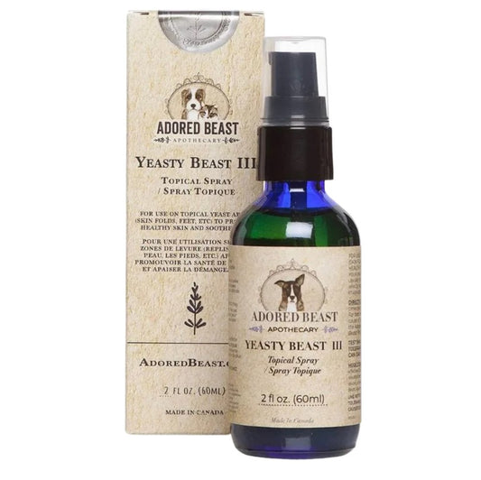 Yeasty Beast Topical Spray is a combination of Apple Cider Vinegar and soothing herbs, fantastic for soothing itchy skin and preventing skin infections caused by topical yeast. 